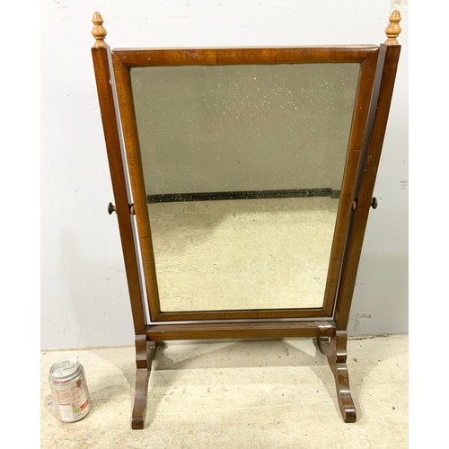 65 - CARVED FRAMED MIRROR &  A SWING MIRROR