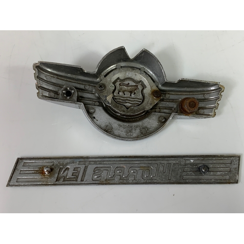 35 - MOTOR & CAR INTEREST, A MORRIS TEN & A MORRIS CAR BADGE