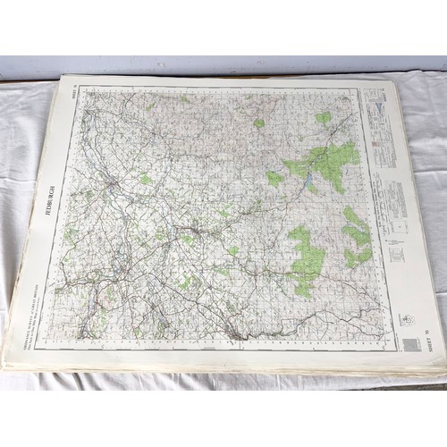 80 - LARGE QUANTITY OF ORDANCE SURVEY MAPS MANY ONE INCH TO ONE MILE SCALE