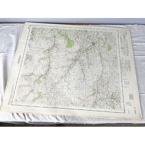 80 - LARGE QUANTITY OF ORDANCE SURVEY MAPS MANY ONE INCH TO ONE MILE SCALE