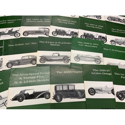 36 - 58 PROFILE PUBLICATIONS, GREEN ISSUE CAR BOOKLETS, MANY BEING TWO SHILLINGS, GOOD SELECTION OF MAKES... 