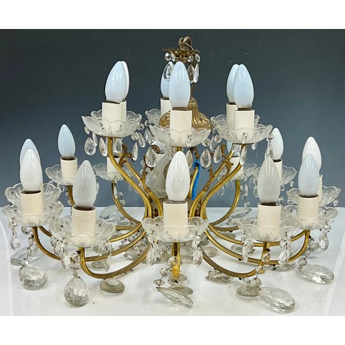 296 - ELEGANT 2 TIER CHANDELIER