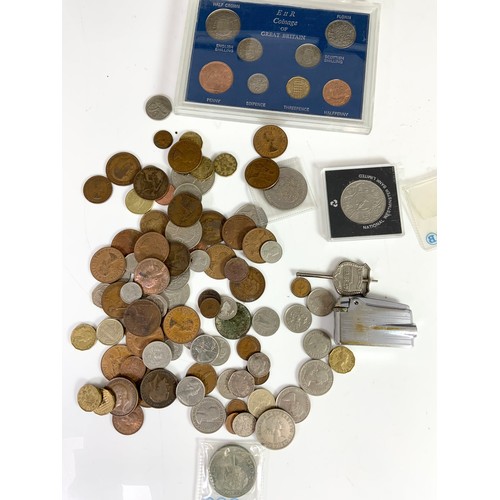 305 - QUANTITY OF ENGLISH AND FORIEGN COINS etc