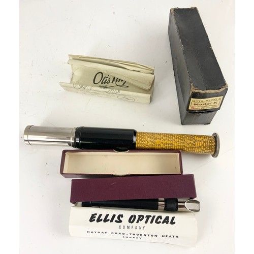 373 - VINTAGE DRAWING EQUIPMENT INC OTIS KING CALCULATOR MODEL K, ELLIS OPTICAL, R DEMPSTER & SONS FOLDING... 