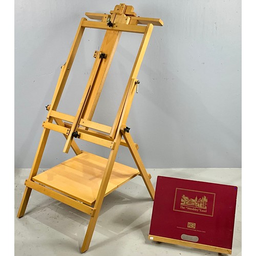 379 - A LOXLEY WATERCOLOUR STUDIO EASEL AND A WEOBLEY TABLE TOP EASEL