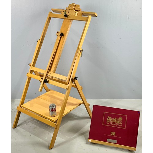 379 - A LOXLEY WATERCOLOUR STUDIO EASEL AND A WEOBLEY TABLE TOP EASEL