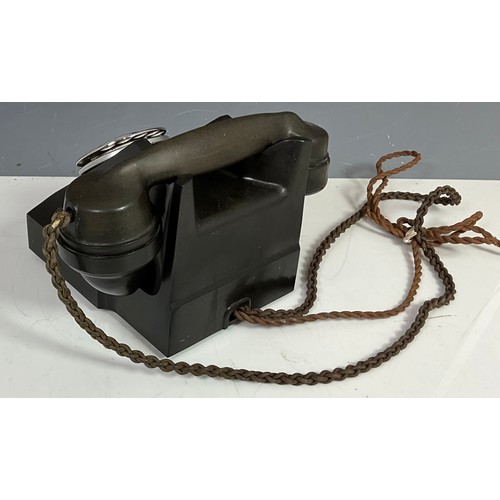 414 - VINTAGE GPO BAKELITE TELEPHONE WITH DRAWER AND ORIGINAL CABLE