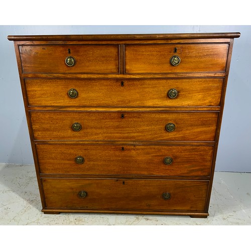 700 - MAHOGANY CHEST OF TWO OVER FOUR DRAWERS WIDTH 108cm