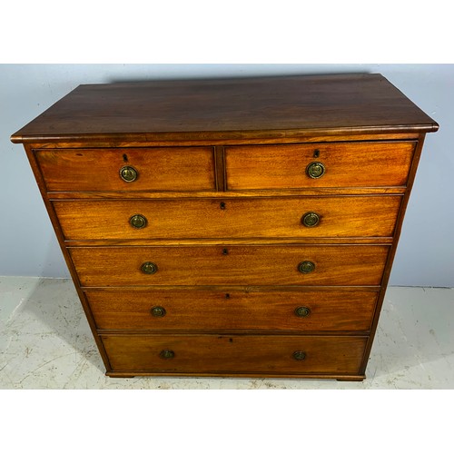 700 - MAHOGANY CHEST OF TWO OVER FOUR DRAWERS WIDTH 108cm