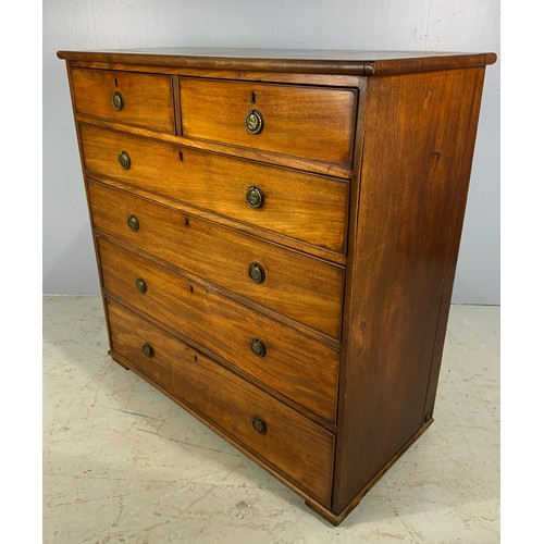 700 - MAHOGANY CHEST OF TWO OVER FOUR DRAWERS WIDTH 108cm