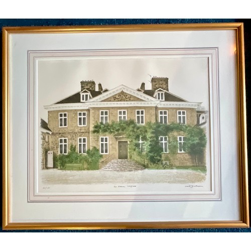 51 - DAVID GENTLEMAN , THREE SIGNED LIMITED EDITION PRINTS TITLED ' THE PALACE, LICHFIELD ' NO.32/150, ' ... 