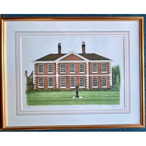 51 - DAVID GENTLEMAN , THREE SIGNED LIMITED EDITION PRINTS TITLED ' THE PALACE, LICHFIELD ' NO.32/150, ' ... 