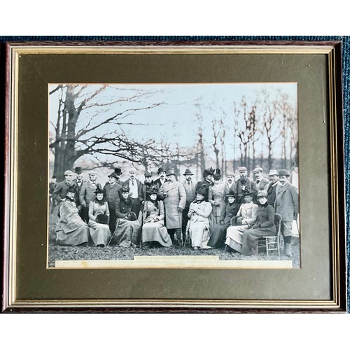 79 - FOUR FRAMED VICTORIAN EDWARDIAN PHOTOGRAPHS, LOCAL SOCIAL HISTORY INC. SHOOTING PARTIES AT WITLEY CO... 