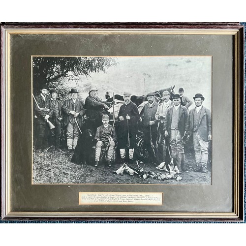 79 - FOUR FRAMED VICTORIAN EDWARDIAN PHOTOGRAPHS, LOCAL SOCIAL HISTORY INC. SHOOTING PARTIES AT WITLEY CO... 