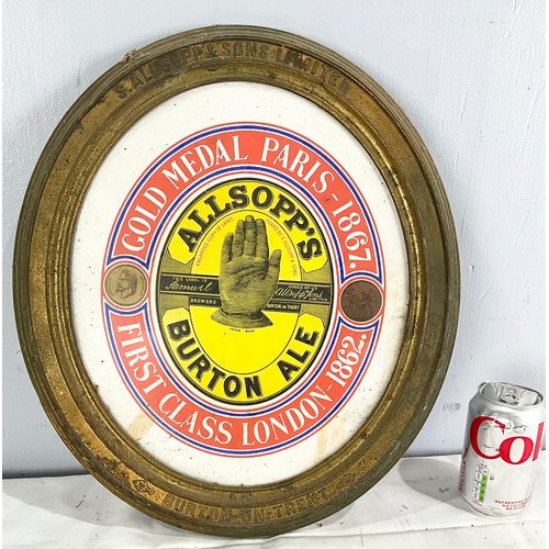 63 - BURTONS ALE FRAMED ADVERTISING PRINT