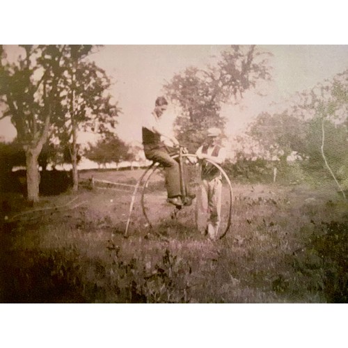 644 - SINGER PENNY FARTHING BICYCLE - (PHOTOGRAPH OF BICYCLE CIRCA 1930)