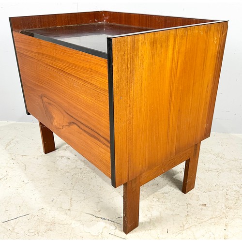 728 - LATE CENTURY MADE SIDEBOARD APPROX 205 CM LONG , OPENING TOPS AND FRONT DOORS, WITH ADDITIONAL SINGL... 