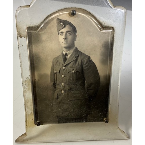 46 - WWII MEDALS INC. 2 WAR MEDALS, 1939-45 STAR AND BURMA STAR, A FRAMED PHOTOGRAPH AND A LOCKET