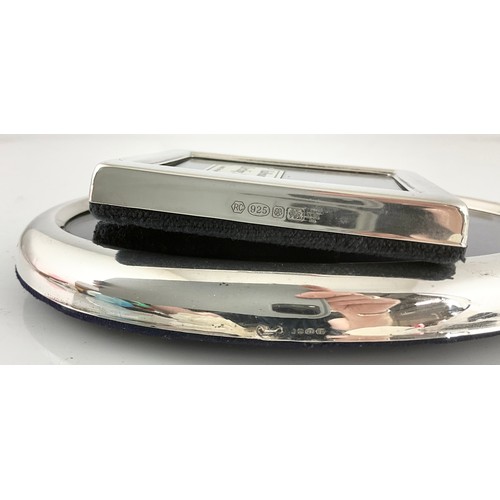 287 - OVAL SILVER PHOTO FRAME AND SMALL RECTANGULAR DITTO