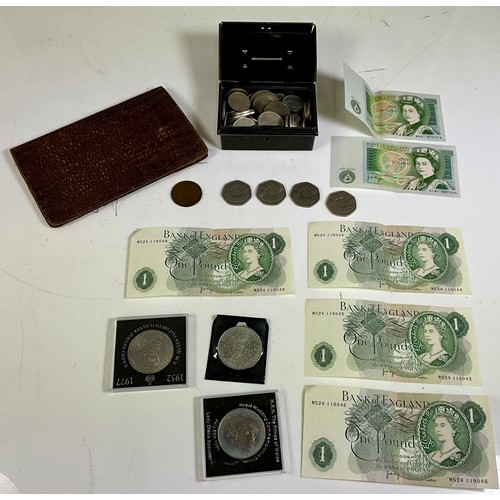 340 - QTY. MISC. COINS, BANKNOTES ETC.