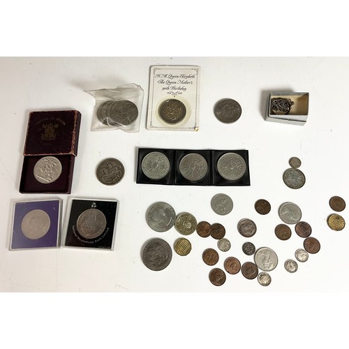 348 - MIXED COINS ETC INC ROCKING HORSE CROWN 1935, 1994 TWO POUNDS, CROWNS ETC