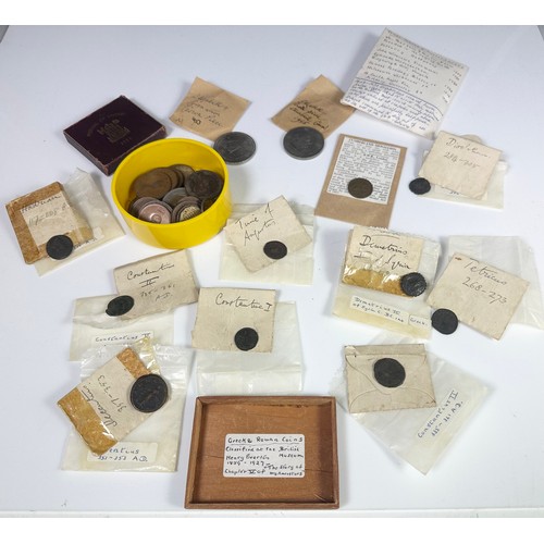 347 - QTY. COINS AND TOKENS INCLUDING GREEK AND ROMAN COINS AND TRADE TOKENS
