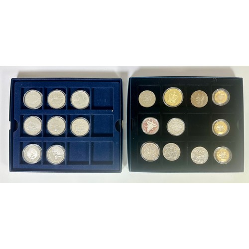 334 - COLLECTION OF MISC. PROOF CROWNS, £2 COINS ETC. MANY IN CAPSULES