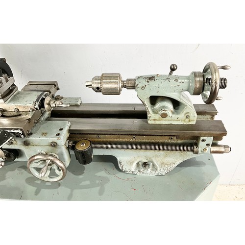 503 - MYFORD SUPER 7 LATHE, ON BASE STAND & ACCESSORIES. Note: we have not tested the lathe for safety or ... 