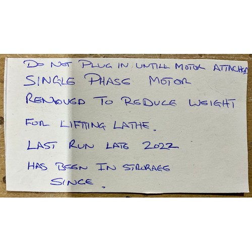 503 - MYFORD SUPER 7 LATHE, ON BASE STAND & ACCESSORIES. Note: we have not tested the lathe for safety or ... 