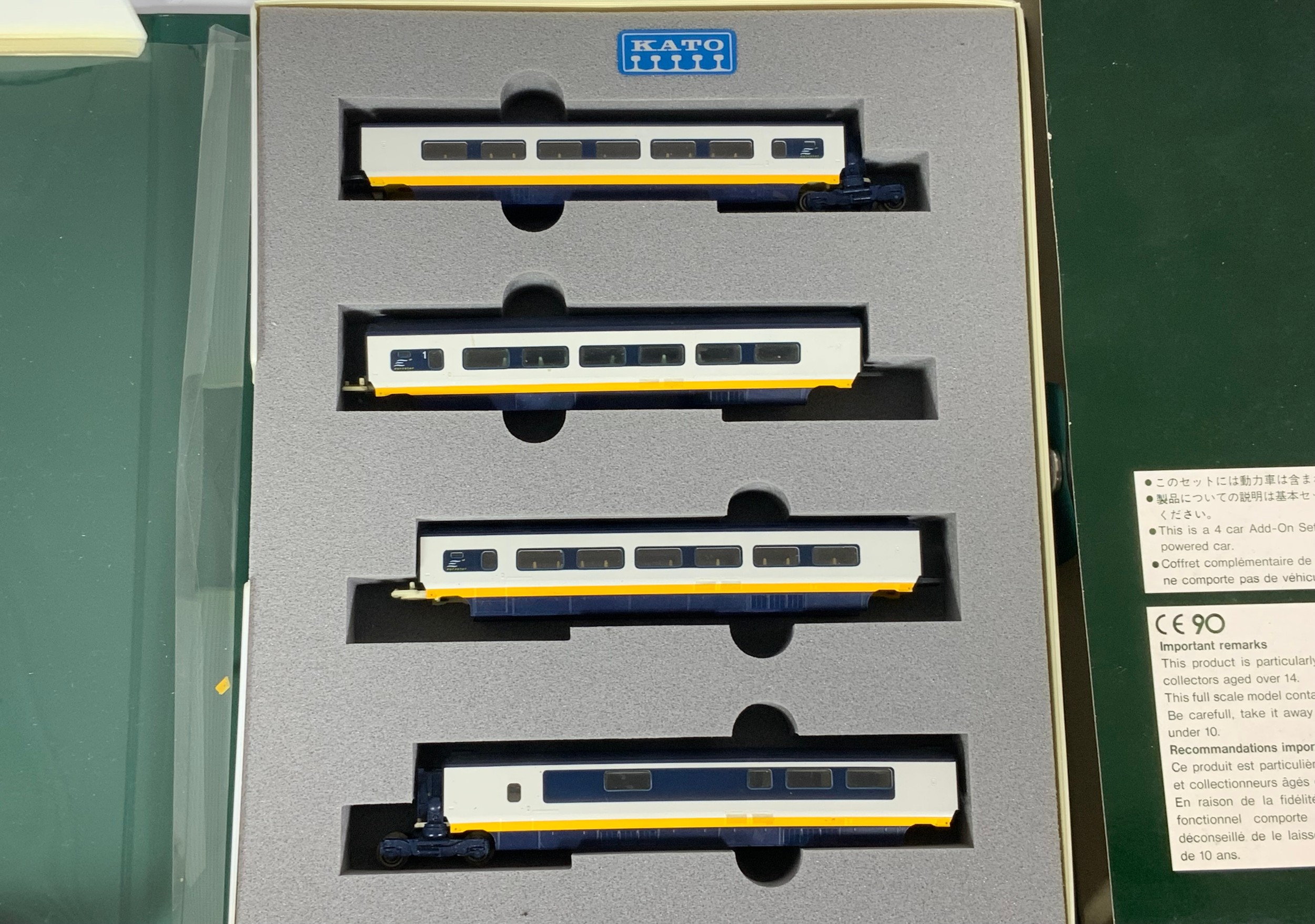 KATO N GAUGE BOXED 10-327 EUROSTAR 8 CAR SET WITH PAPERWORK, PLUS A 10 ...