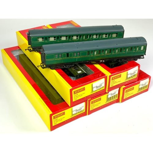 HORNBY (CHINA) 5 BOXED SR MAUNSELL COACHES APPEAR UNUSED, R4300A BRAKE ...