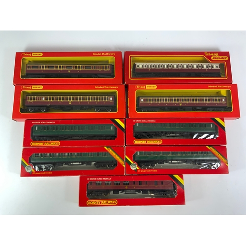 HORNBY, 4 X BOXED SOUTHERN RAILWAY COACHES, R431 X2, R432 X2, LMS 57 ...