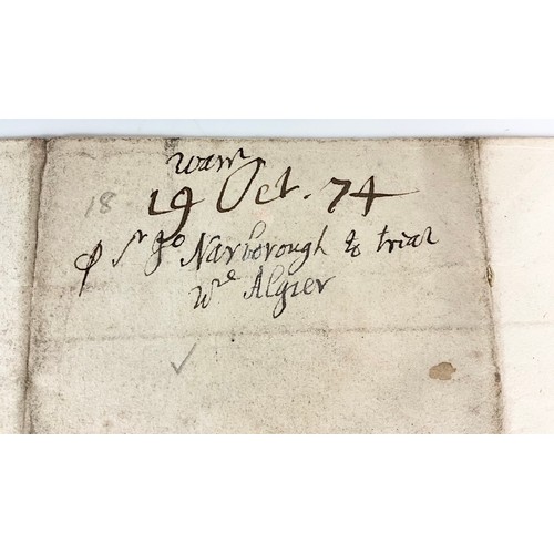 203 - ROYAL EPHEMERA- CHARLES II, CLERK WRITTEN DOCUMENT SIGNED TO ‘COUNCELLOR HENEAGE LORD FINCH, LORD KE... 