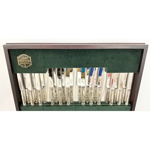 A 12 PLACE CANTEEN OF SILVER-PLATED CUTLERY - GEORGE BUTLER (SHEFFIELD ...