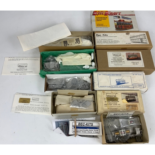 5 MODEL TRAM KITS, BEC, TRAMALAN, & D MARSH, TIVIDALE SINDLE DECK ...