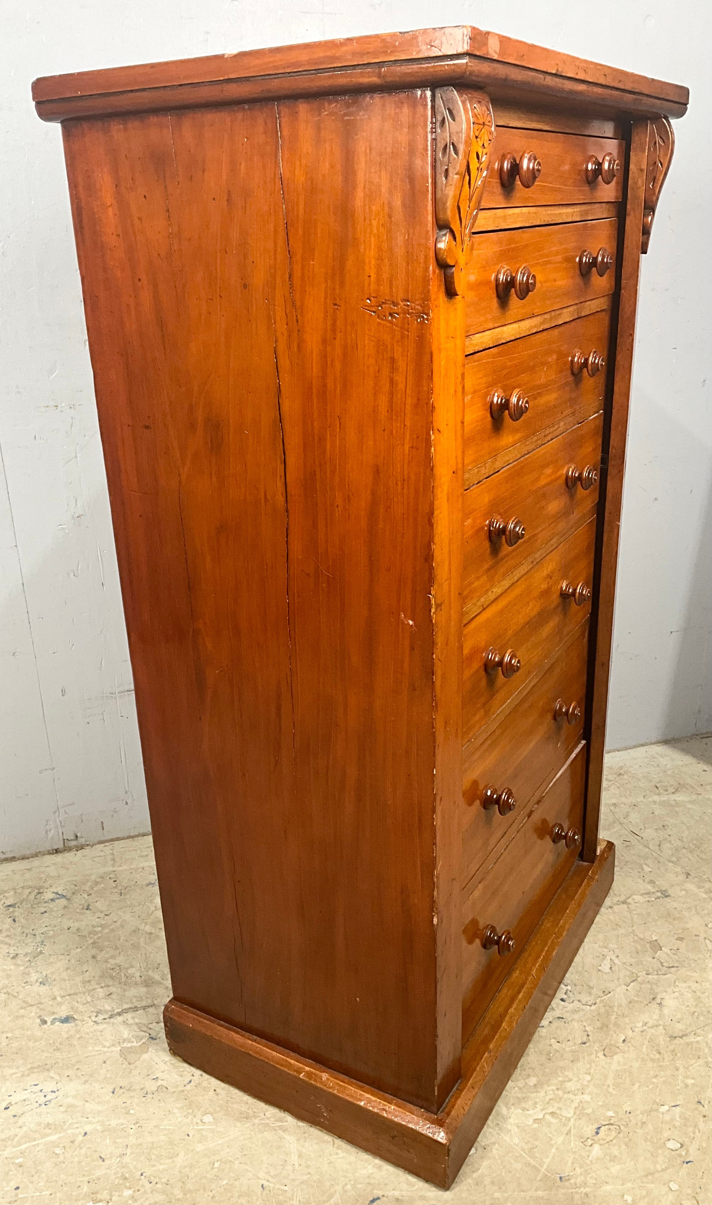 WELLINGTON STYLE CHEST WITH SEVEN GRADUATED DRAWERS WIDTH 61cm, 112.5cm ...