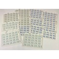 BAR CODE STAMPS, COMPRISING 212 X 1P, 251 X 2P, 600 X 10P, 100 X 20P,