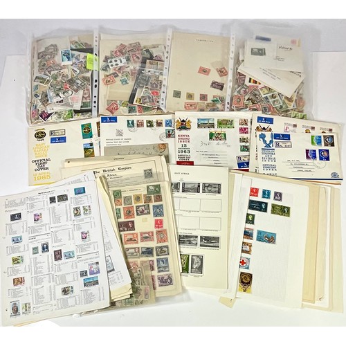 STAMPS, MULTI COUNTRY ON & OFF PAPER KENYA, UGANDA & TANGANYIKA