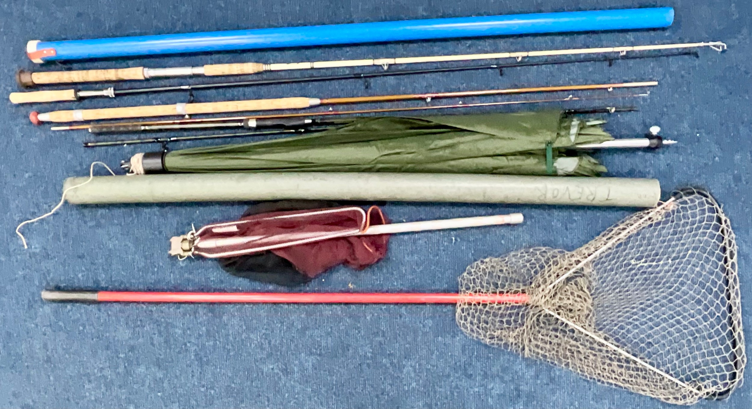 FOUR USED FISHING RODS WITHOUT BAGS INC. NGT, SHAKESPEARE AND HORIZON ...
