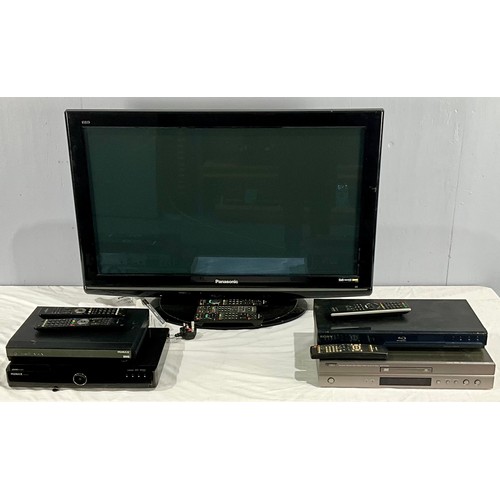PANASONIC TX-P37X10B TV, SONY BDP-S350 BLU-RAY PLAYER, YAMAHA DVD-S1700 ...