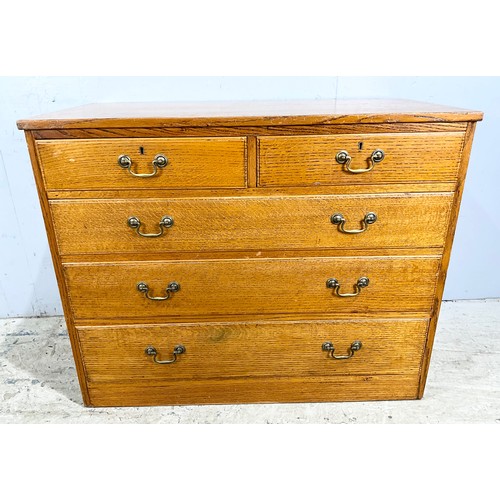 688 - OAK CHEST OF 2 OVER 3 DRAWERS WIDTH 109cm