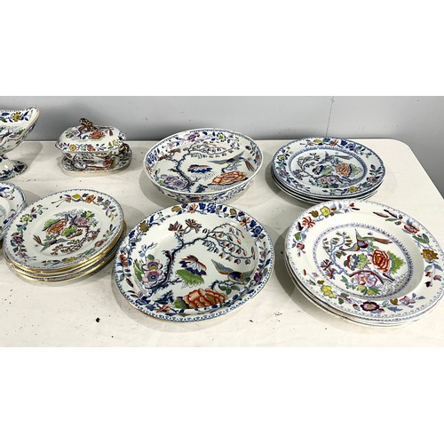 QUANTITY OF MASONS / DAVENPORT FLYING BIRD PATTERN DINNER WARE ...