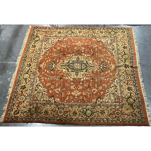 GOOD QUALITY LARGE PINK GROUND RUG / CARPET 380cm x 360cm