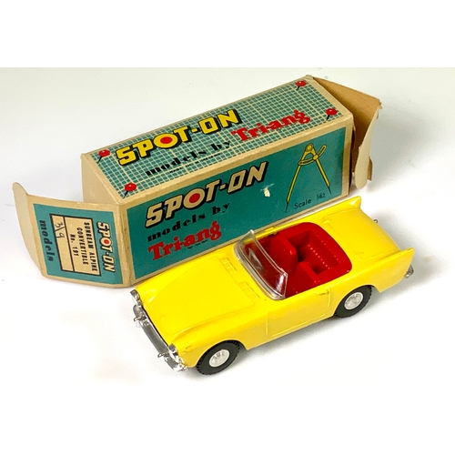 SPOT ON BOXED SUNBEAM ALPINE CONVERTIBLE NO 191 IN YELLOW,
