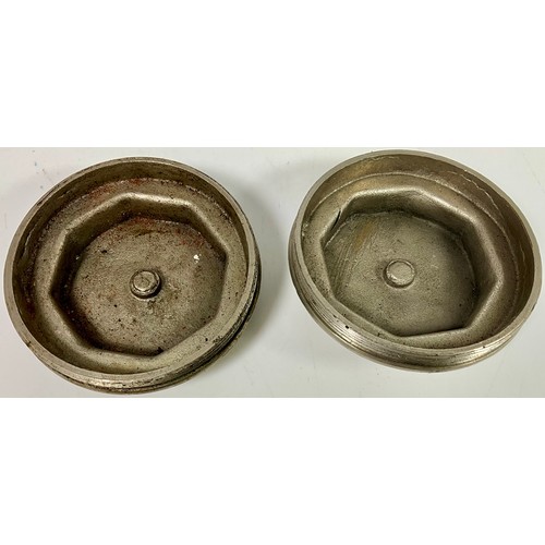 52 - PAIR OF ROLLS - ROYCE HUB CAPS