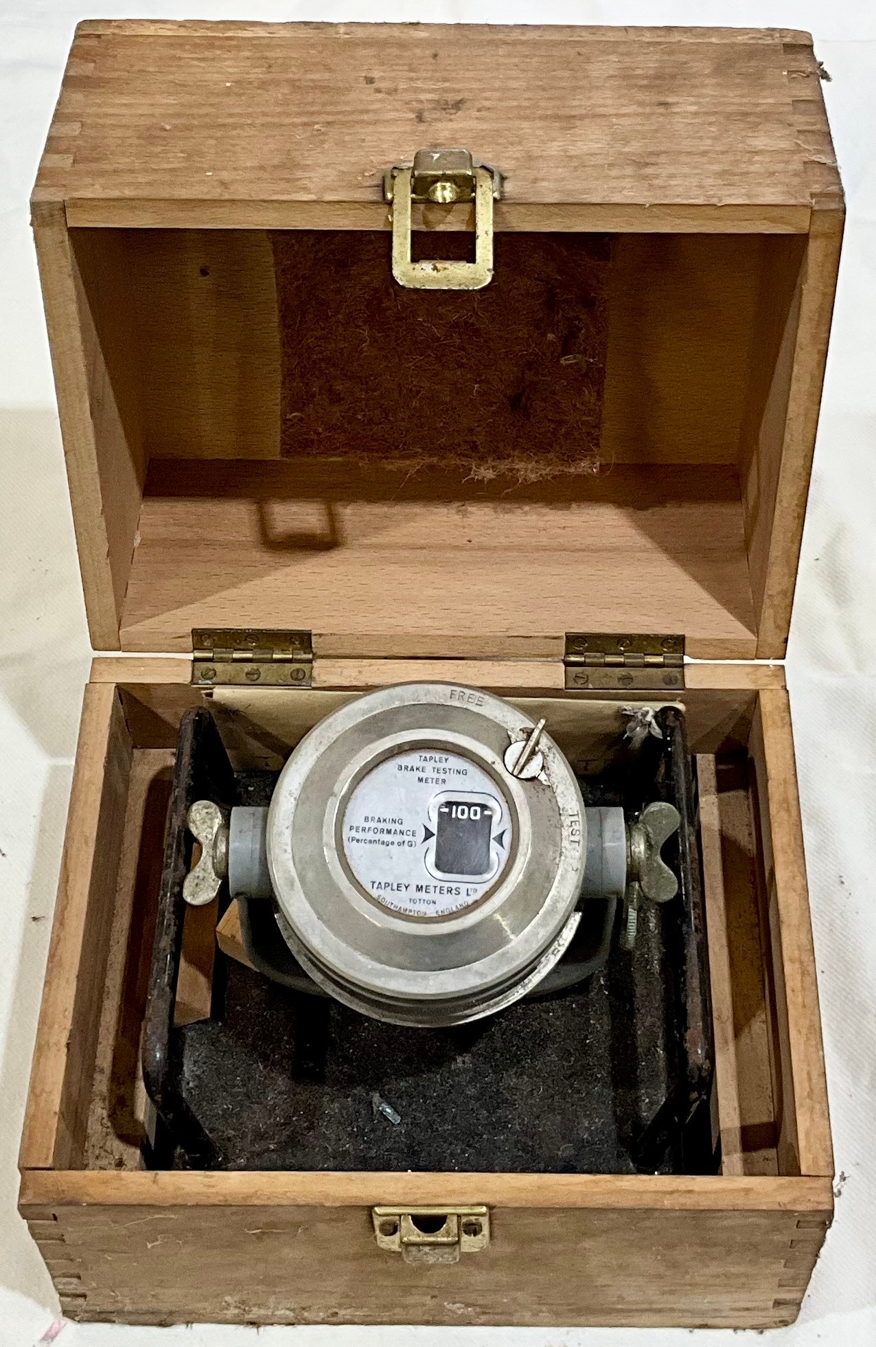 BOXED VINTAGE TAPLEY BRAKE TESTING METER