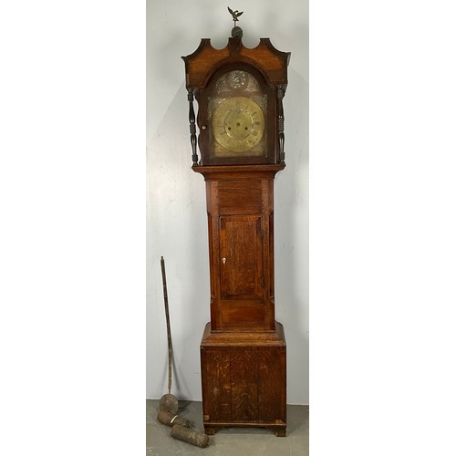 18TH CENTURY WELSH LONG CASE CLOCK WITH BRASS ENGRAVED DIAL BY JOHN ...
