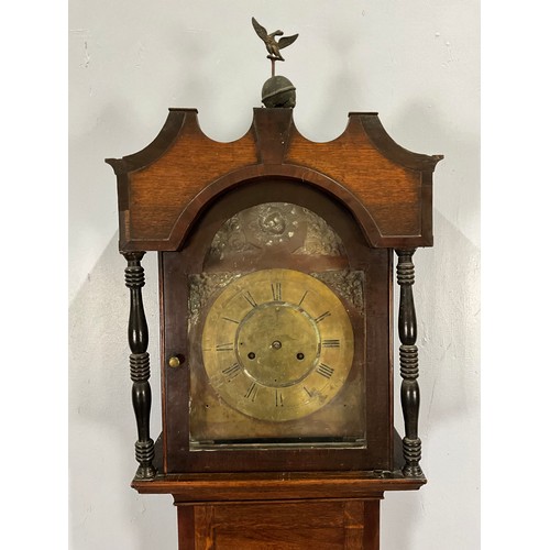18TH CENTURY WELSH LONG CASE CLOCK WITH BRASS ENGRAVED DIAL BY JOHN ...