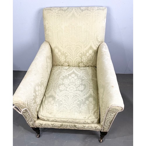 706 - LIBRARY ARMCHAIR WITH REEDED LEGS TRADE ONLY