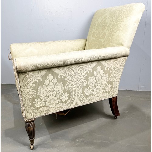 706 - LIBRARY ARMCHAIR WITH REEDED LEGS TRADE ONLY